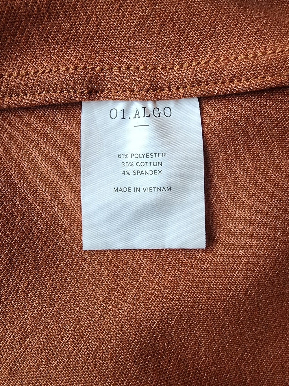 Men's Casual Button-Up Jacket in Rust Orange - Picture 10 of 10